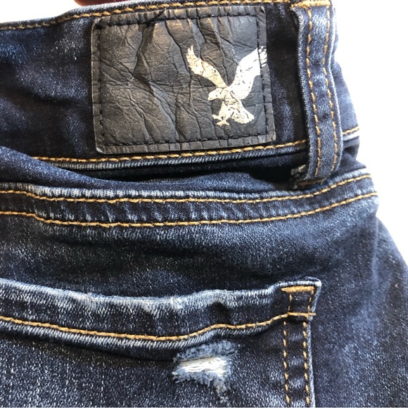American Eagle Denim Shorts Super Stretch AEO Denim, MIDI Size 0 - Picture 10 of 11